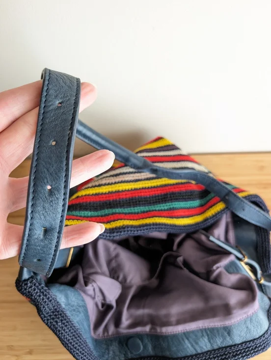 The Sak Multi Coloured Crochet And Baby Leather Purse - Picture 3 of 9